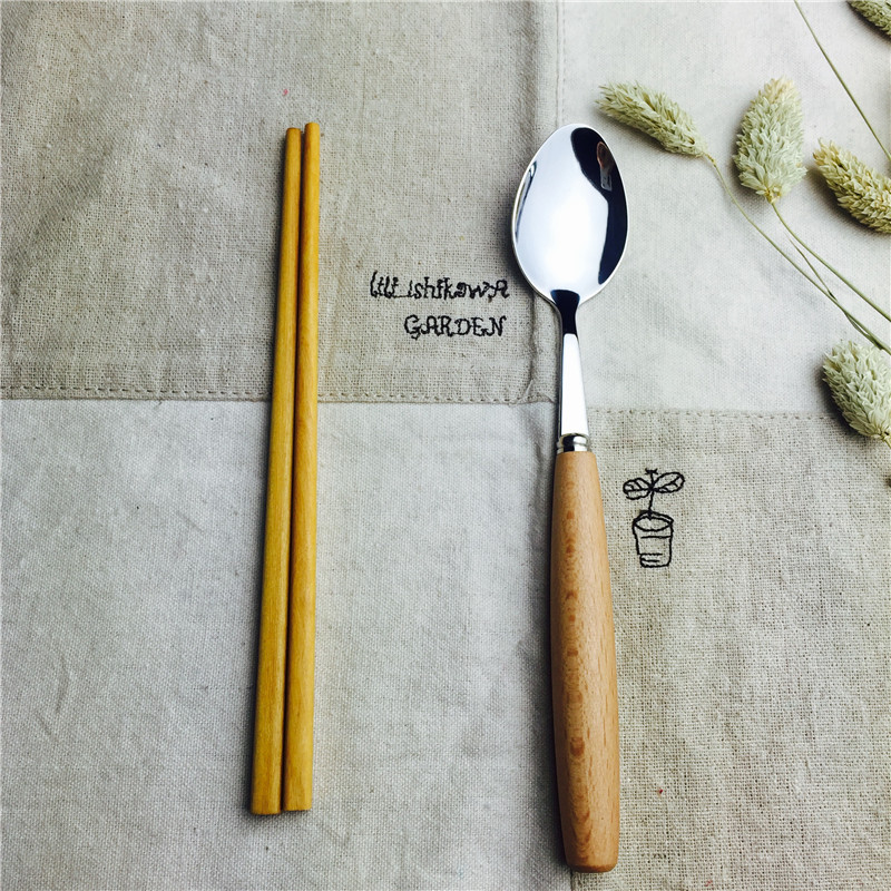 Stainless Steel Portable tableware with chopstick spoon, chopstick spoon and portable tableware1