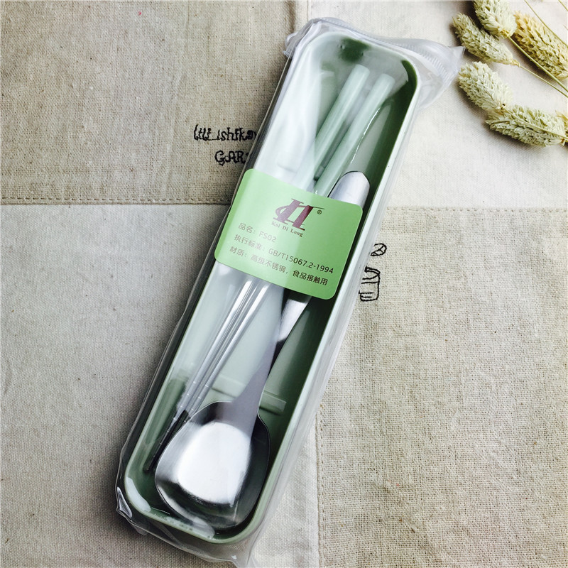 Stainless Steel Portable tableware with chopstick spoon, chopstick spoon and portable tableware1