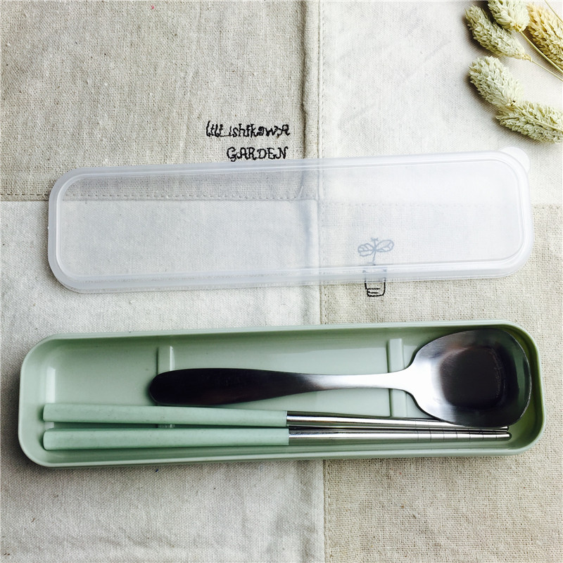 Stainless Steel Portable tableware with chopstick spoon, chopstick spoon and portable tableware2