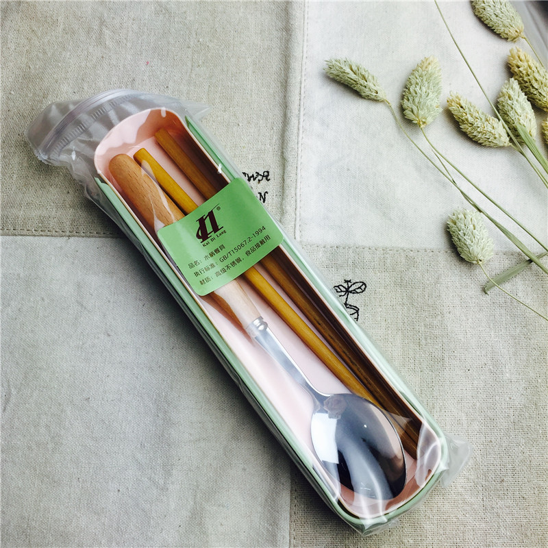 Stainless Steel Portable tableware with chopstick spoon, chopstick spoon and portable tableware3
