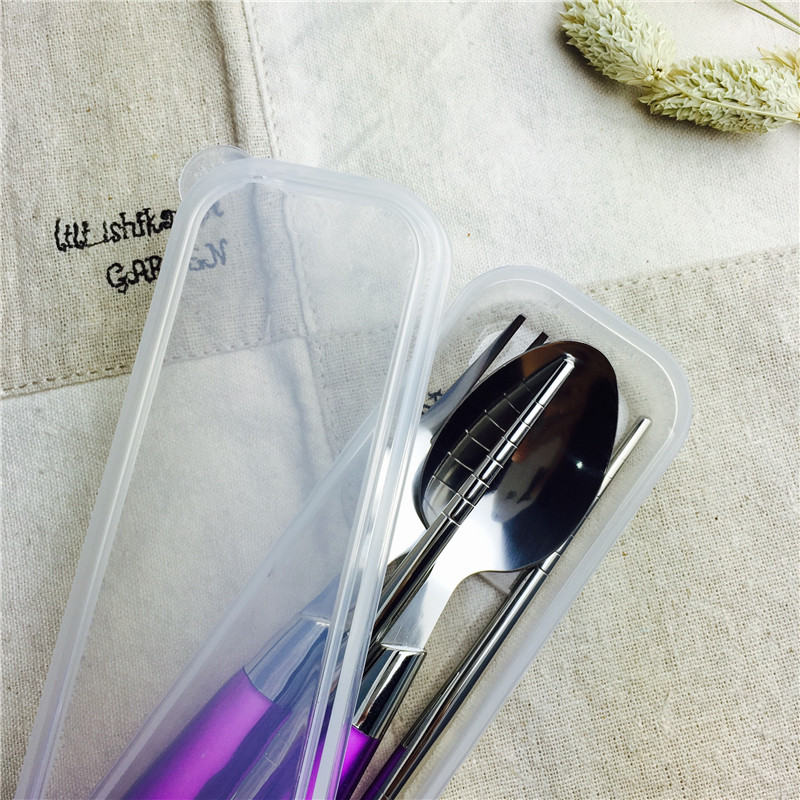 Stainless Steel Portable tableware with chopstick spoon, chopstick spoon and portable tableware3
