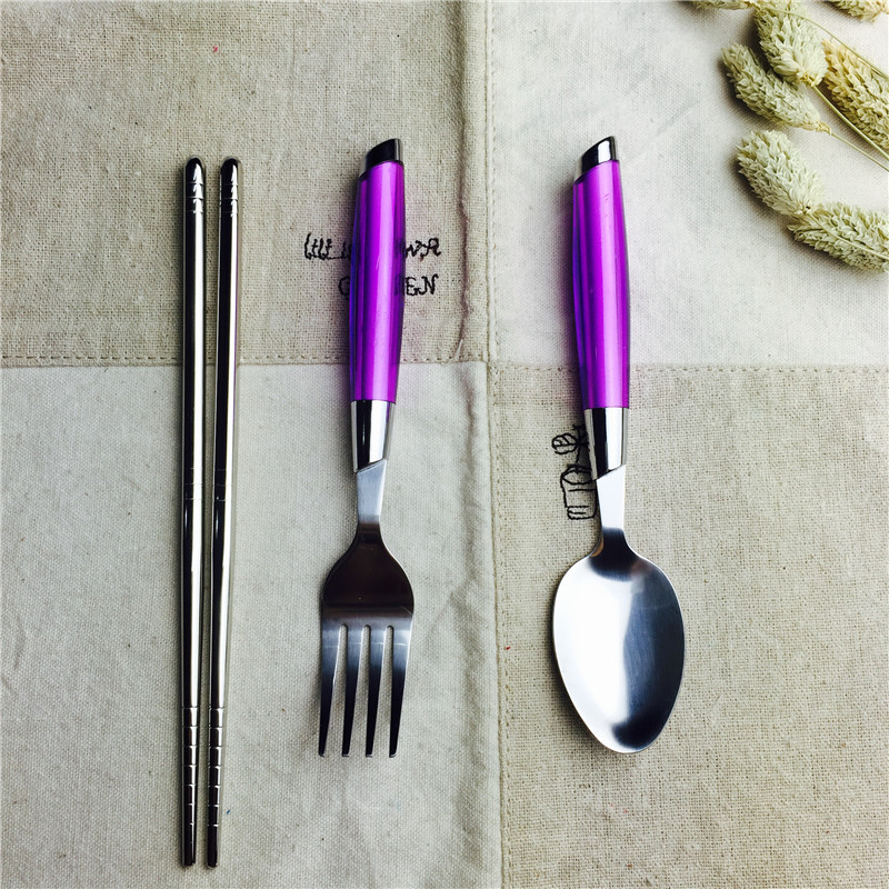 Stainless Steel Portable tableware with chopstick spoon, chopstick spoon and portable tableware4