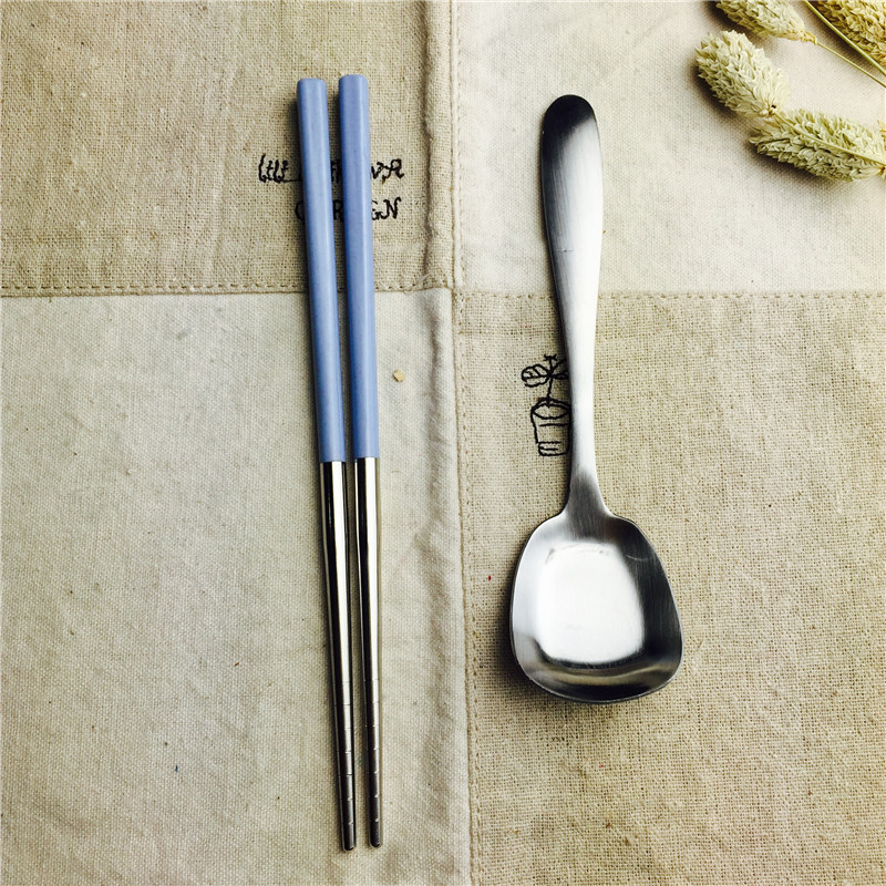 Stainless Steel Portable tableware with chopstick spoon, chopstick spoon and portable tableware4