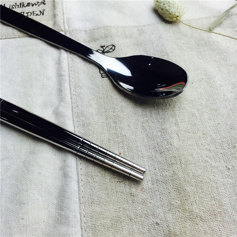 Stainless Steel Portable tableware with chopstick spoon, chopstick spoon and portable tableware5