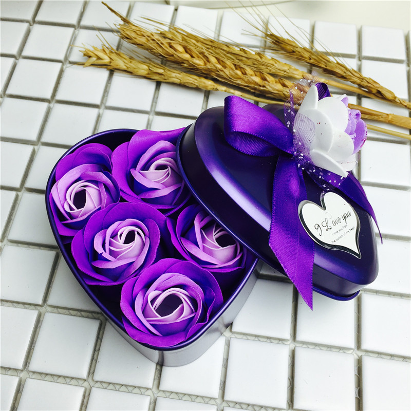 Purple Rose Rose Soap Soap bouquet gift box carnation soap flower wholesale Valentine's Day Mother's day birthday gift factory3