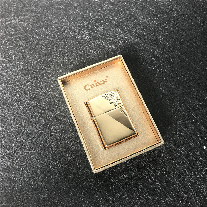 Creative personality windproof lighter gold alloy1