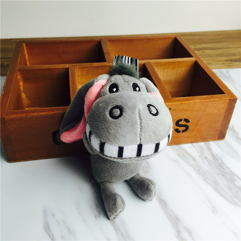 The little donkey donkey buckteeth doll key chain hanging bag strap gray small plush accessories1