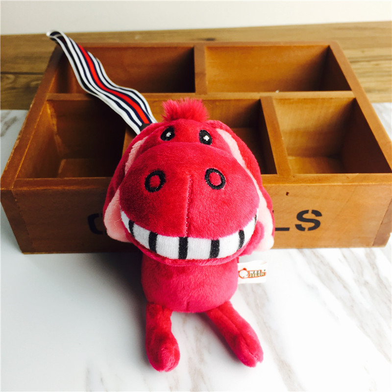 The little donkey donkey buckteeth doll key chain hanging bag red plush small jewelry ornaments1