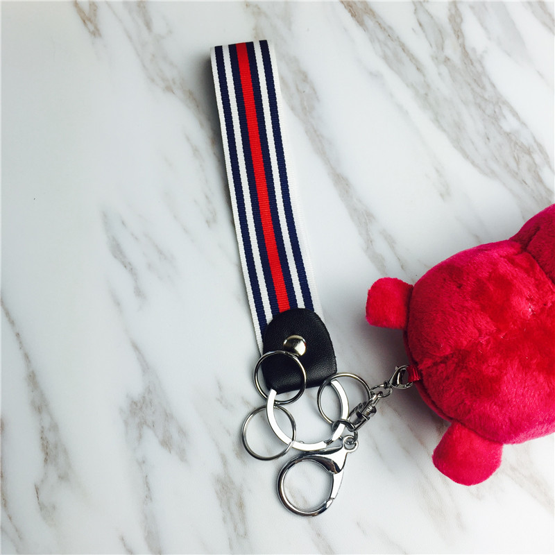 Cartoon Keychain hanging bag ornaments buckteeth rat red plush accessories5