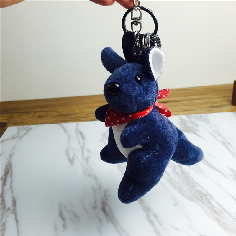 Kangaroo Keychain hanging bag Blue Plush small jewelry ornaments4