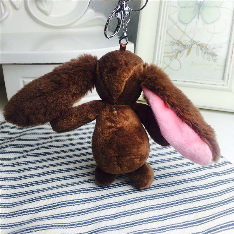 Cartoon rabbit Keychain hanging bag chocolate small plush jewelry ornaments3