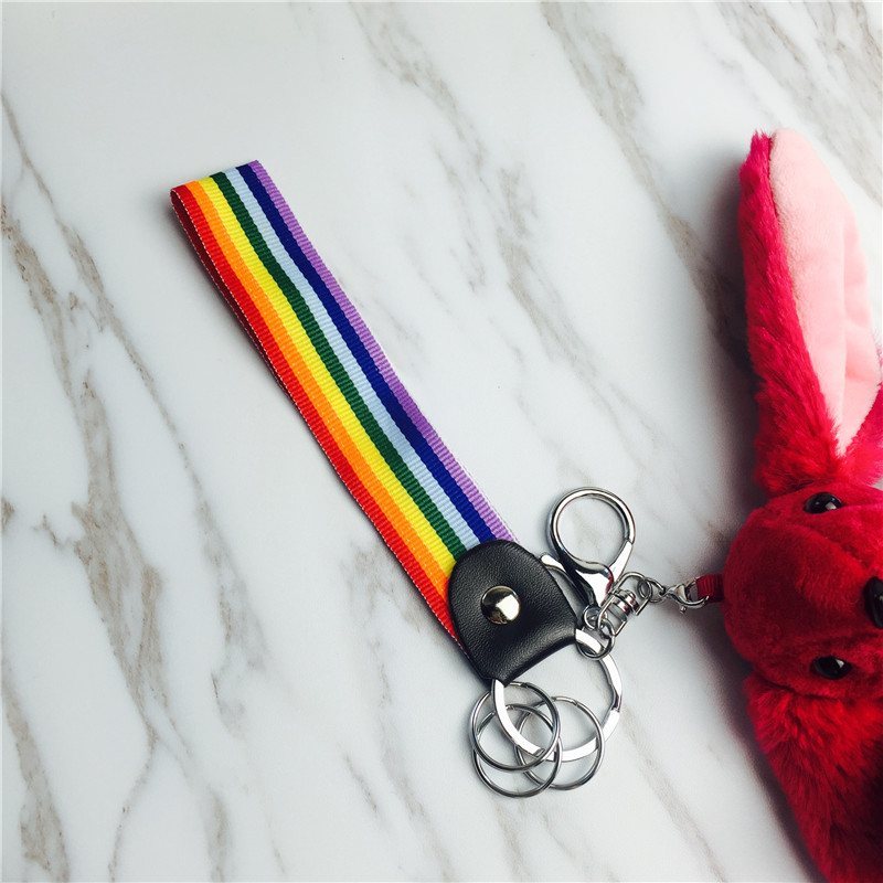 Cartoon rabbit Keychain hanging bag red plush small jewelry ornaments5