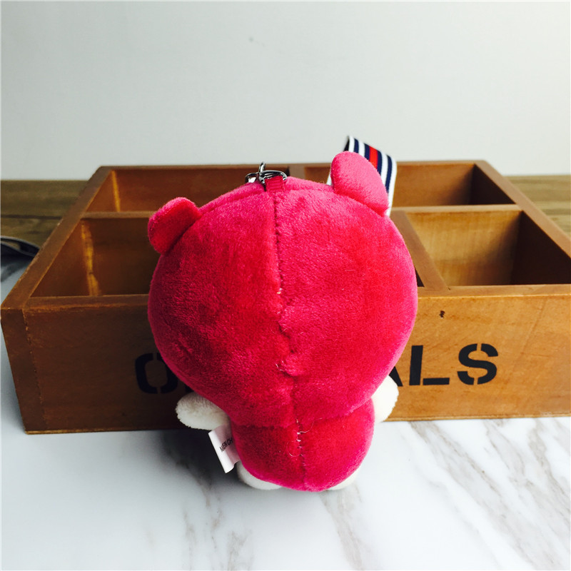 Cartoon doll Keychain hanging bag red plush small jewelry ornaments2