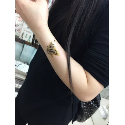 2016 the latest Black Lace metal tattoo paper butterfly chain1