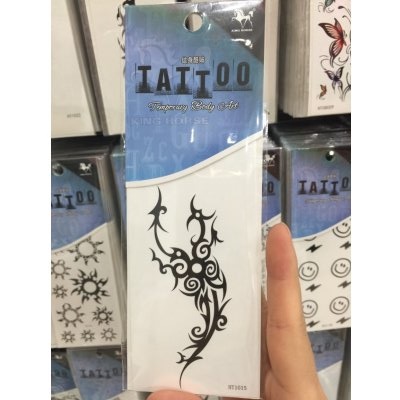 Star tattoo sticker black totem tattoos sticker waterproof sticker1