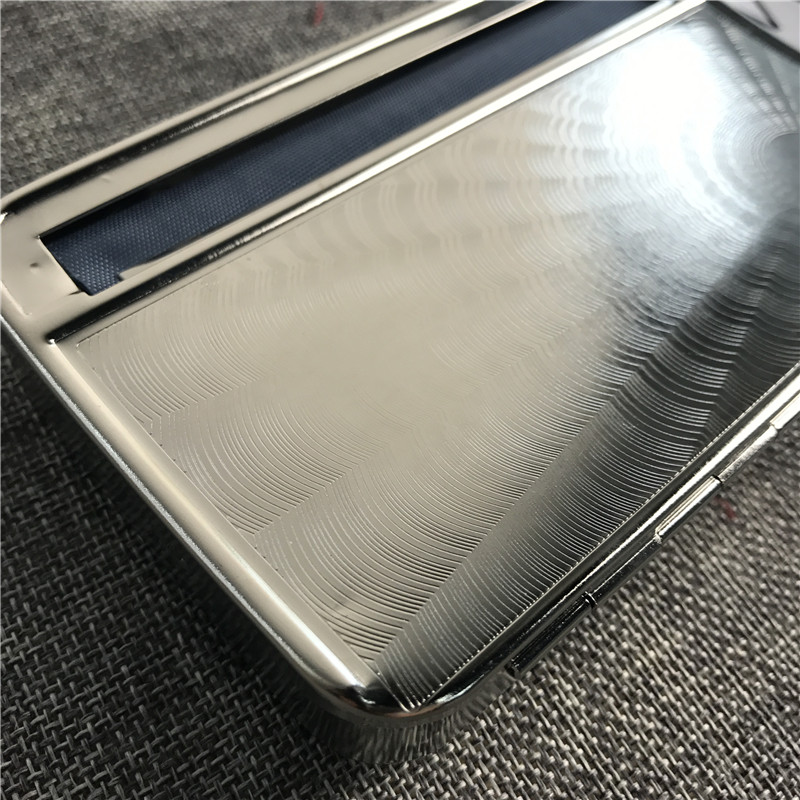 Silver creative thin cigarette box cigarettes with portable men's cigarette boxes3