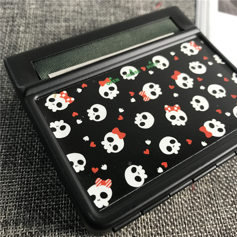 Adorable Black Skull creative ultra-thin cigarette box cigarette man portable cigarette box3