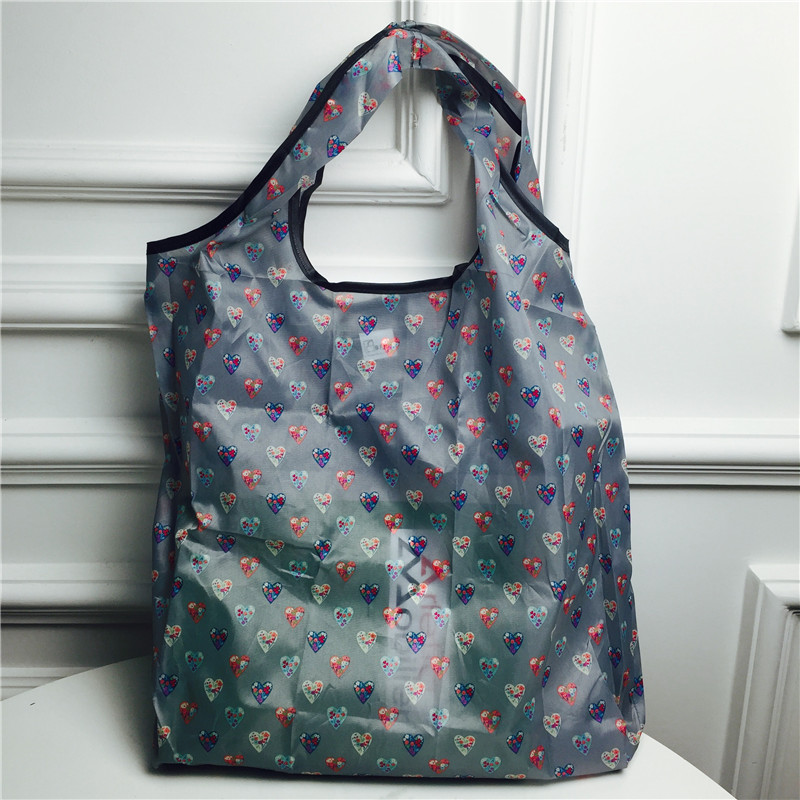 Folding shopping bags fashion bags to buy Caibao high-capacity portable bag trumpet5
