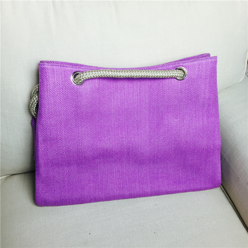 Summer cotton art RETRO Crossbody Bag with shoulder hand of purple canvas1