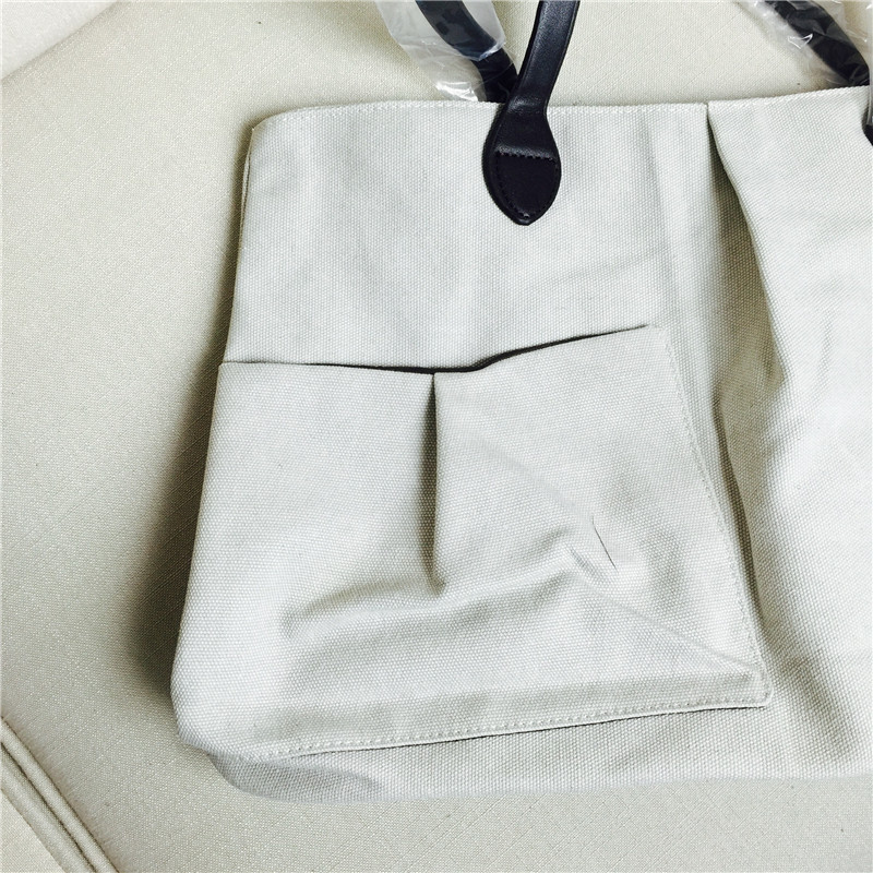 All-match casual handbag handbag shoulder bag shopping bag of rice white canvas students4