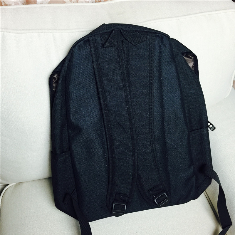 Minimalist shoulder bag big capacity Travel Backpack academy wind computer bag Leisure Bag Black Canvas5
