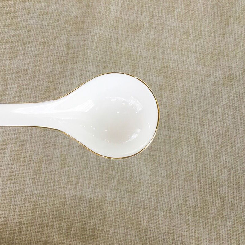 Proud of ceramic grade Bone China gold spoon to eat soup1