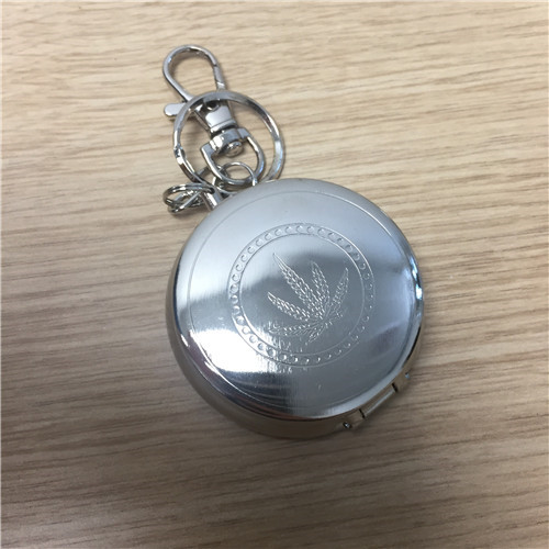 Circular stainless steel portable Keychain Mini Mini ashtray2