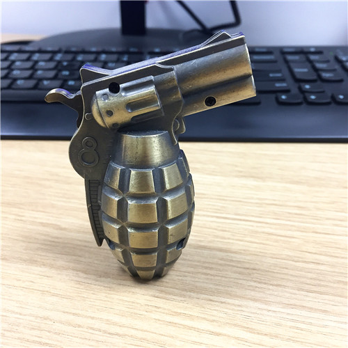 Hand grenade, golden lighter, creative personality, windshield, open flame lighters, creative gifts.2