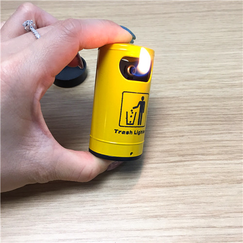 Trash shaped yellow lighter creative personality windshield, open fire lighter creative gift3
