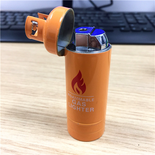 Gas bottle modeling orange lighter creative personality windshield fire lighter creative gift3