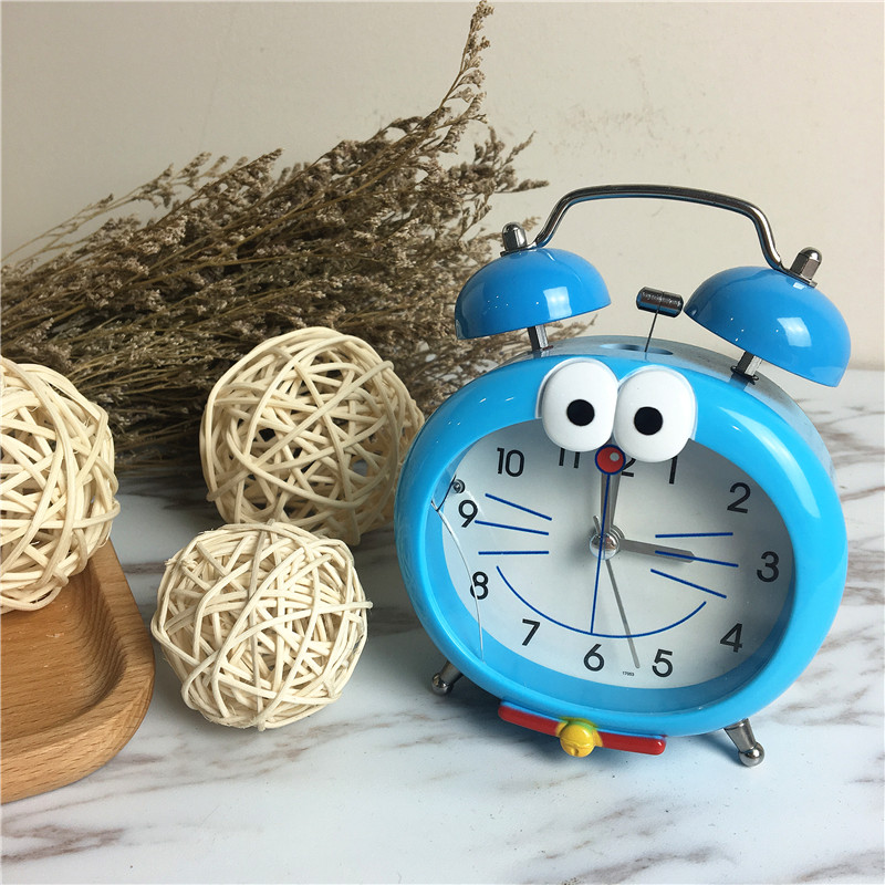 Dingdang cartoon bed clock creative alarm (blue)1