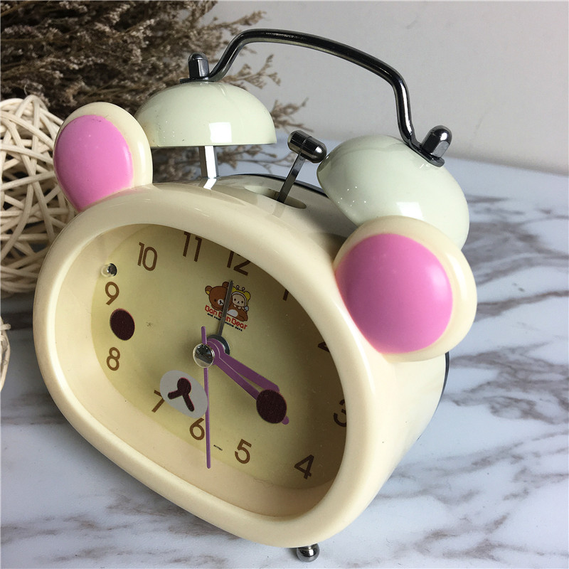 Winnie bed bell clock creative alarm clock (yellow)4