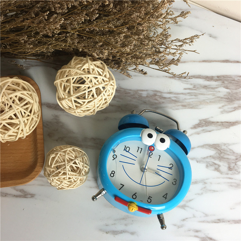 Dingdang cartoon bed clock creative alarm (blue)4