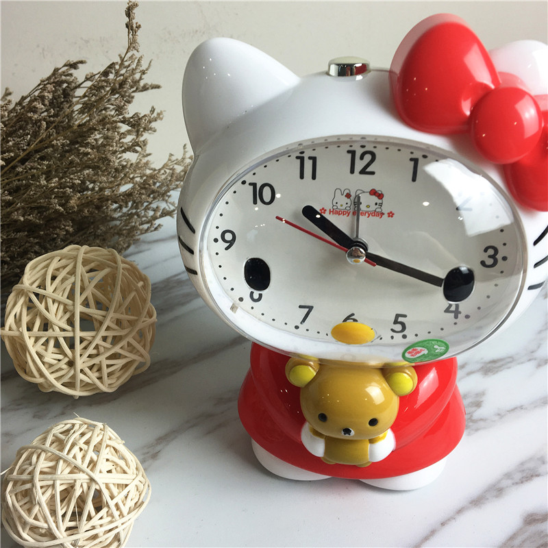 Cute cartoon KT voice alarm clock (red)4
