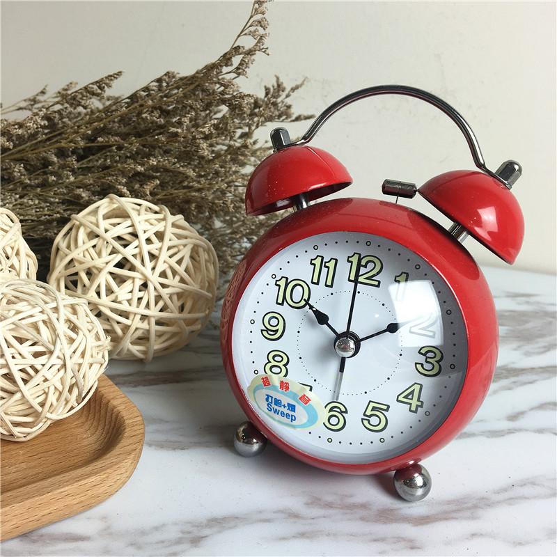 Simple creative round bell alarm (red)1