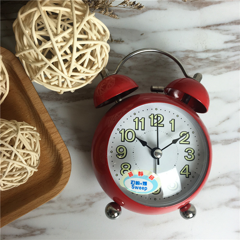 Simple creative round bell alarm (red)3