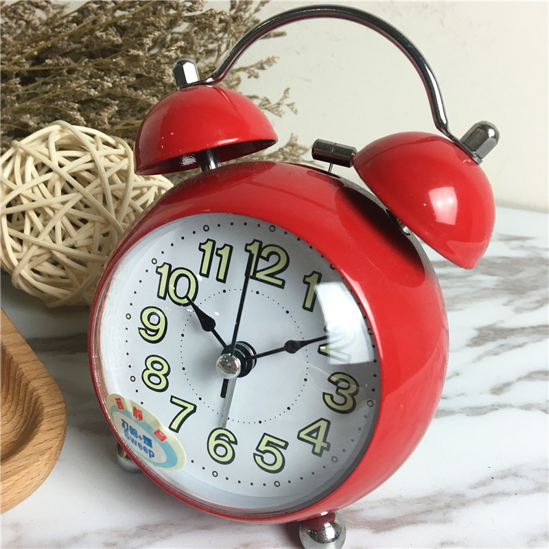 Simple creative round bell alarm (red)4