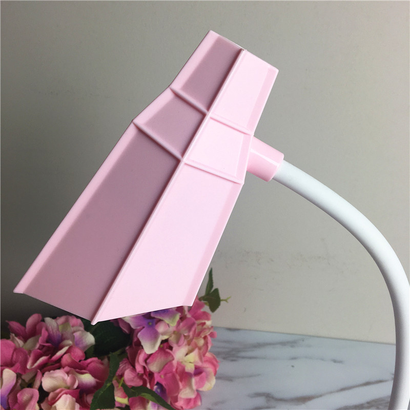 Led charging eye learning long table lamp (pink)2