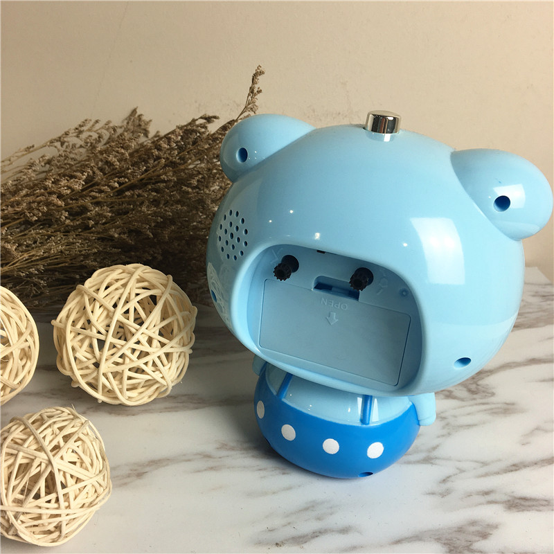 Cute cartoon pig voice alarm clock (blue)2