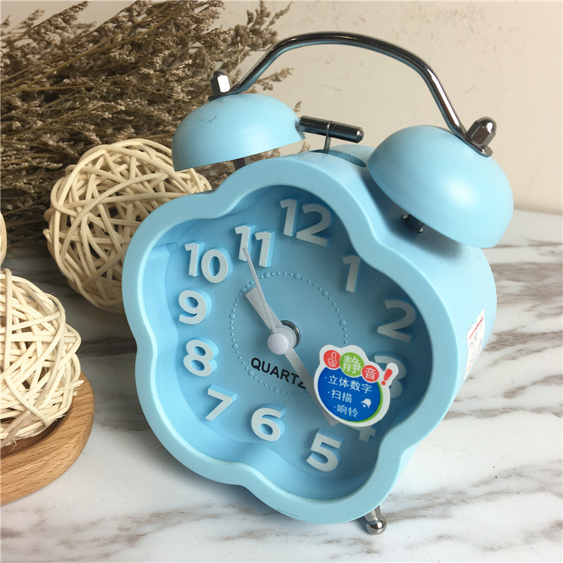 Simple creative flower shaped bell alarm (blue)1