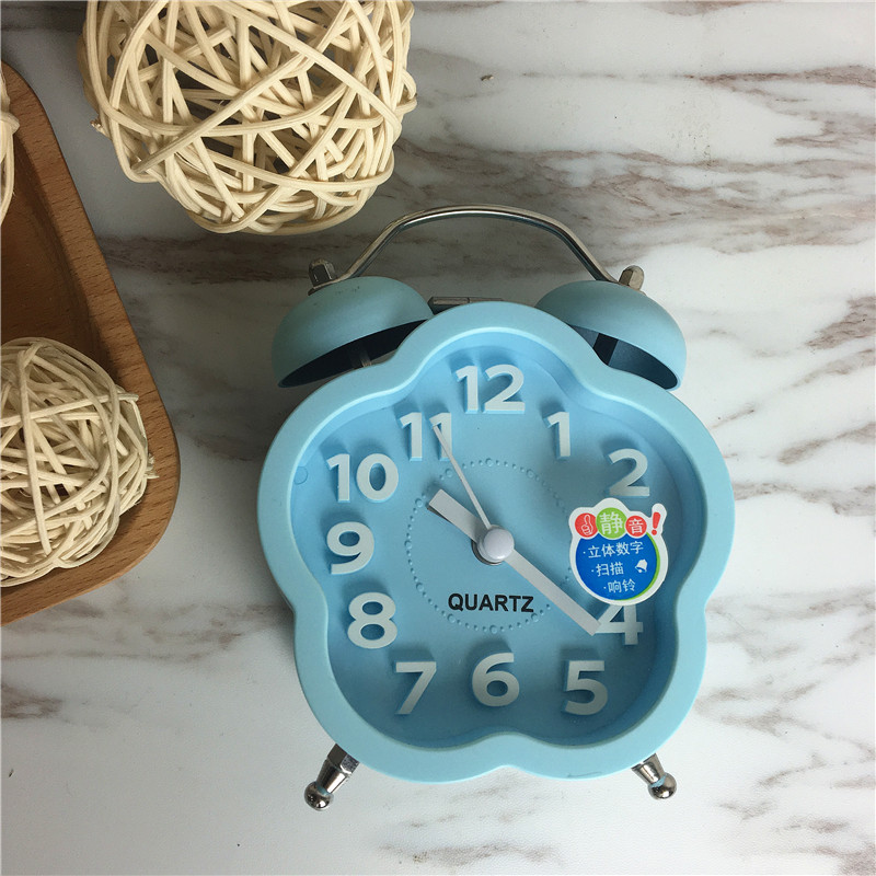 Simple creative flower shaped bell alarm (blue)3