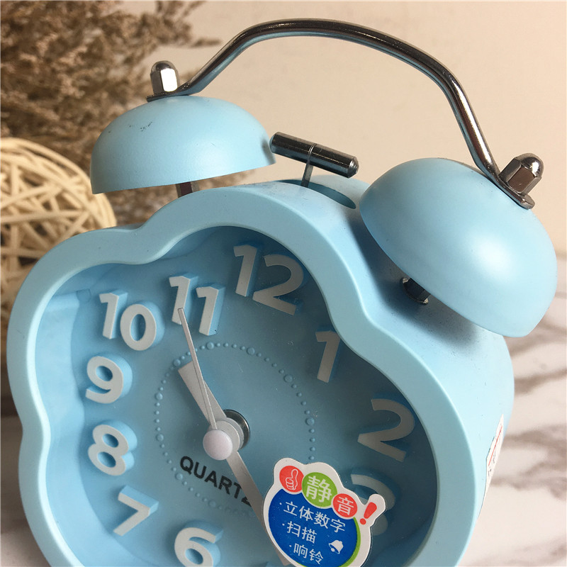 Simple creative flower shaped bell alarm (blue)4
