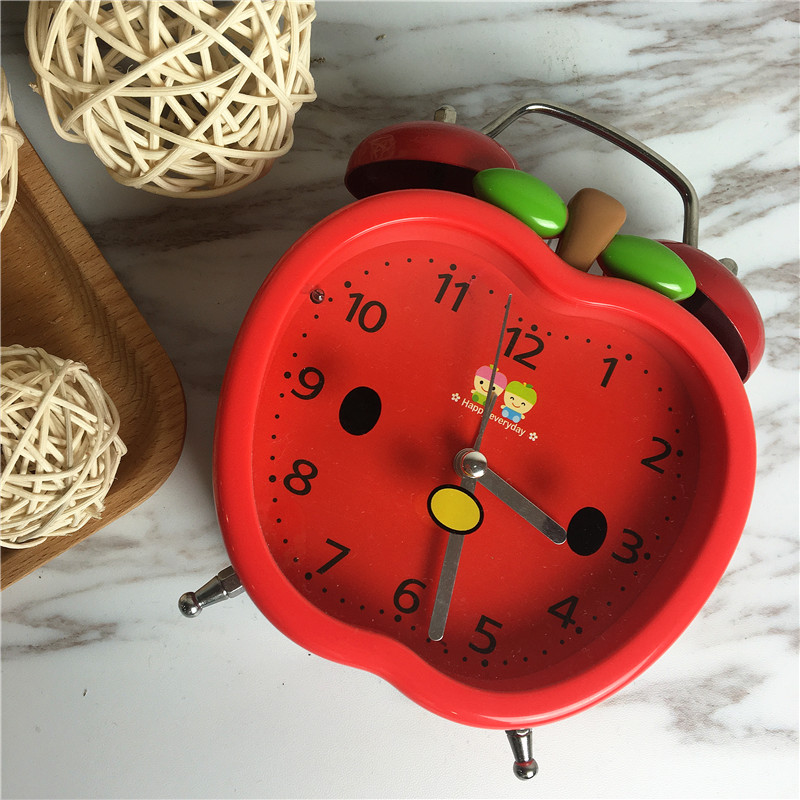 Simple creative red apple bell alarm (red)3