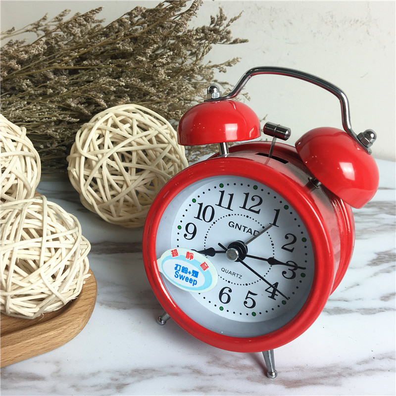 Simple creative round bell alarm (red)1