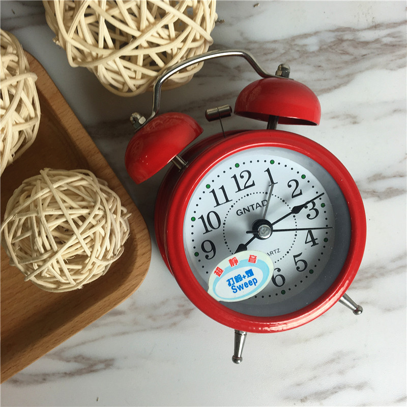 Simple creative round bell alarm (red)3