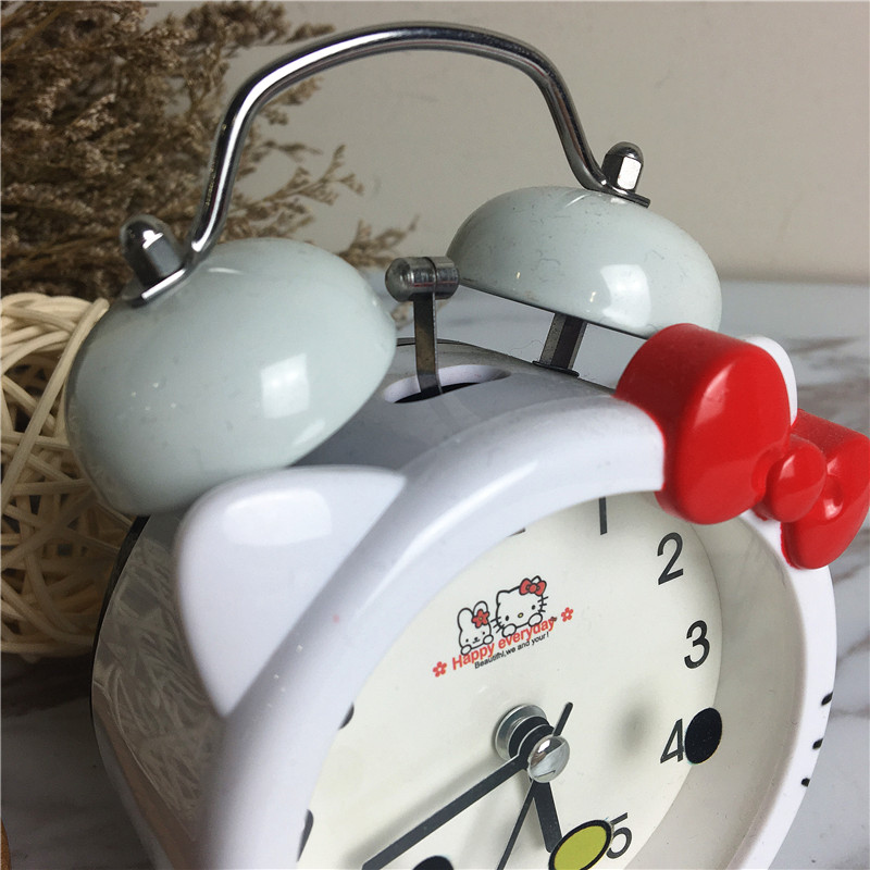 KT round cartoon creative bell alarm (white)2