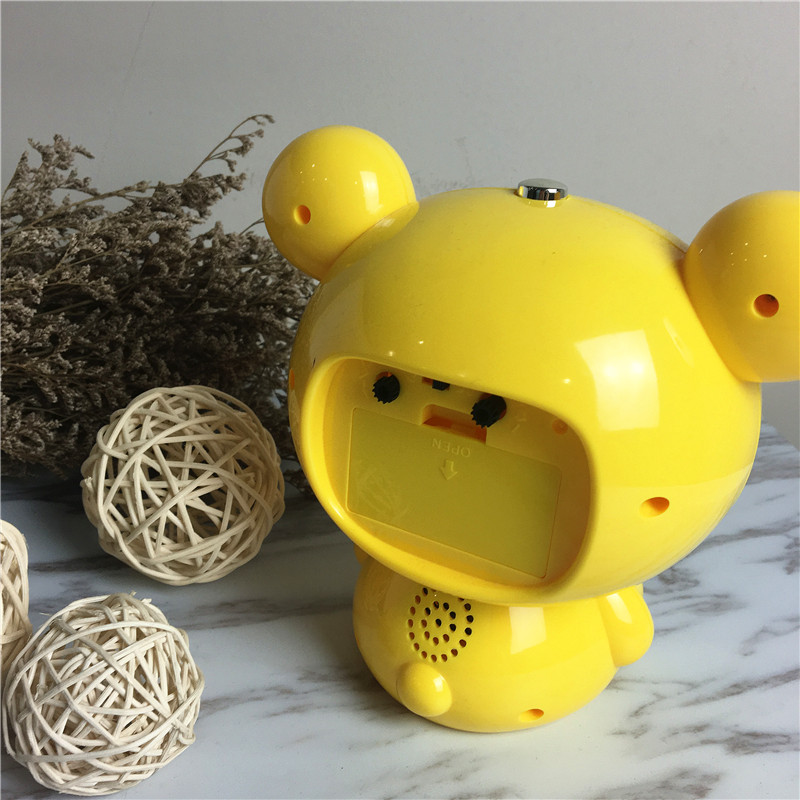 Lovely cartoon bear voice alarm clock (yellow)2