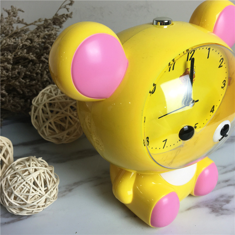 Lovely cartoon bear voice alarm clock (yellow)4