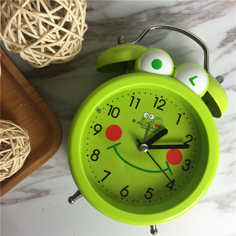 The frog round cartoon creative bell alarm (green)3