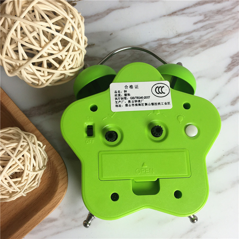 Simple creative flower shaped bell alarm (green)2